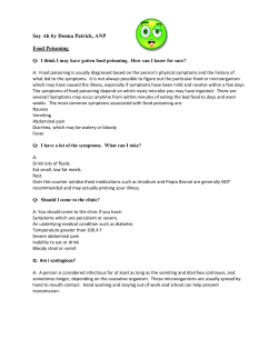 Say Ah by Donna Patrick, ANP Food Poisoning