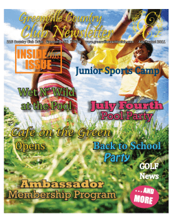 July August 2011.indd - Greenville Country Club