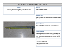 Mercury Containing Sling Psychrometer