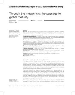 Through the megacrisis: the passage to global maturity