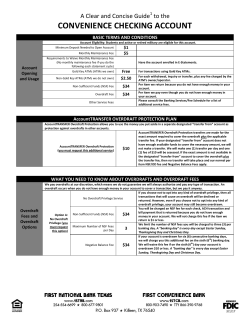 Convenience Checking Account