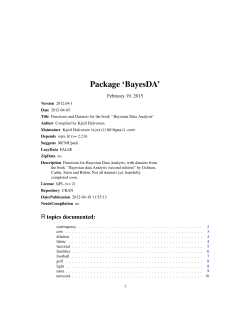 Package `BayesDA`