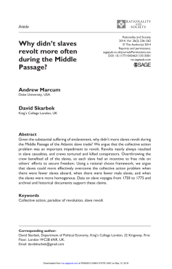 Why didn`t slaves revolt more often during the Middle Passage?