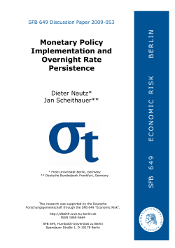 Monetary Policy Implementation and Overnight Rate