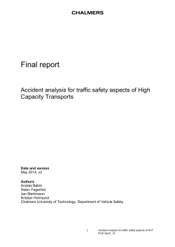 Accident analysis for traffic safety aspects of High Capacity Transports