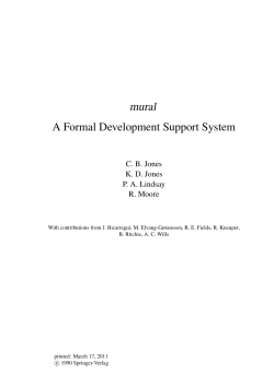 mural A Formal Development Support System