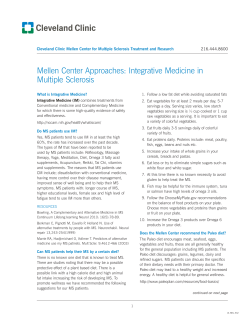 Mellen Center Approaches: Integrative Medicine