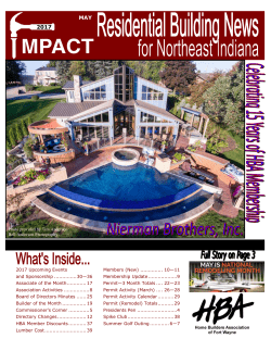 2017 MAY - Home Builders Association of Fort Wayne, IN