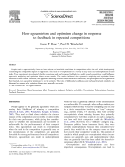 How egocentrism and optimism change in response