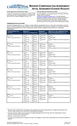 Broker Compensation Agreement