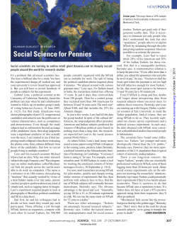 Social Science for Pennies