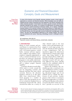 Economic and Financial Education