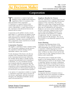 Corporation - Iowa State University Extension and Outreach