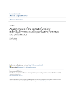 An exploration of the impact of working individually versus working