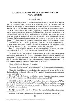 A CLASSIFICATION OF IMMERSIONS OF THE TWO