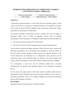 Hydrosystem Operation in Competitive Market: A system Dynamics