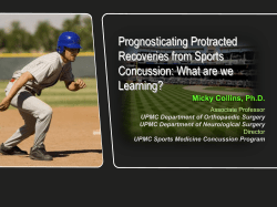 Prognosticating Protracted Recoveries from Sports Concussion