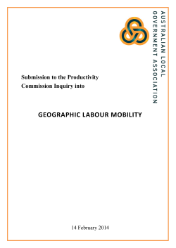 GEOGRAPHIC LABOUR MOBILITY - Australian Local Government