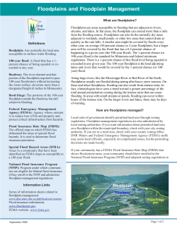 Floodplains and Floodplain Management