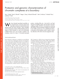 Proteomic and genomic characterization of chromatin complexes at