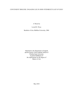 convenient disguise: engaging lee in john steinbeck