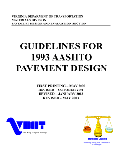 Appendix E &ndash; Pavement Design Guidelines