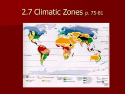Climate Zones - Mr. White`s Page