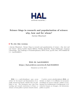 Blanchard_WKD_Science_blogs_20... - Hal-SHS