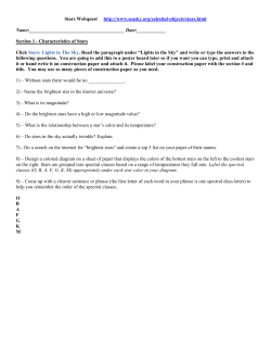 Stars Webquest http://www.seasky.org/celestial