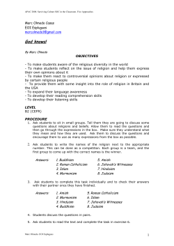 Surviving Culture Shock in the Classroom. God Knows