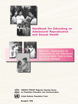 Handbook for educating on adolescent reproductive and sexual