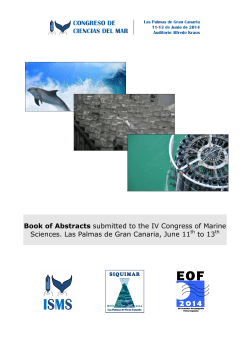 Book of Abstracts submitted to the IV Congress of Marine Sciences