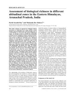 Assessment of biological richness in different altitudinal zones in the