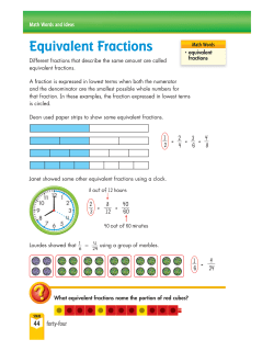 Equivalent Fractions