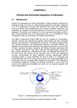 CHAPTER 2 Vertical and Horizontal Integration of Education