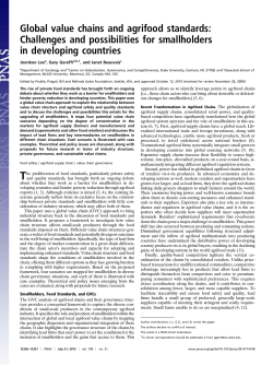 Global value chains and agrifood standards: Challenges