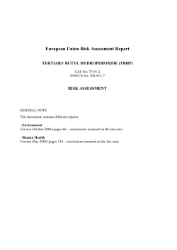 European Union Risk Assessment Report - ECHA