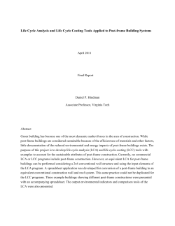 Life Cycle Analysis and Life Cycle Costing for Post