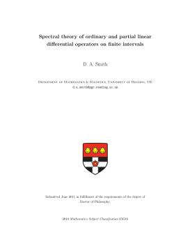 Spectral theory of ordinary and partial linear differential operators on