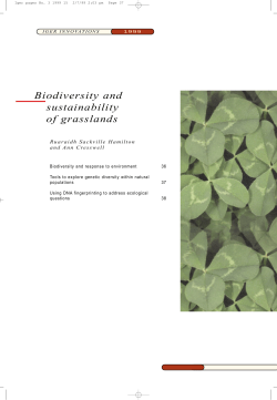 Biodiversity and sustainability of grasslands