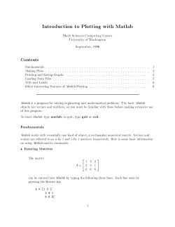 Introduction to Plotting with Matlab