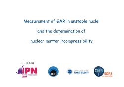 Measurement of GMR in unstable nuclei and the determination of