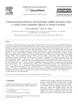 Characterizing ammonia and hydrogen sulfide