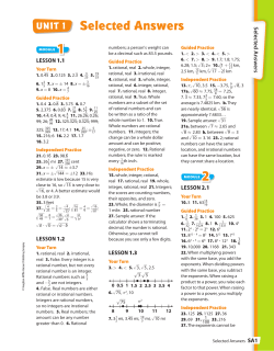 Selected Answers