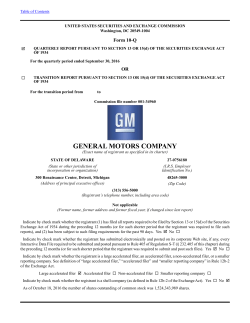 10Q - General Motors