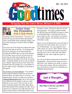 Mar - Apr 2014 Best Way to Get the Last Word . . . Apologize!