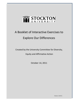 A Booklet of Interactive Exercises to Explore Our Differences