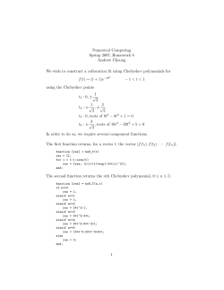 Numerical Computing Spring 2007, Homework 8 Andrew Cheong