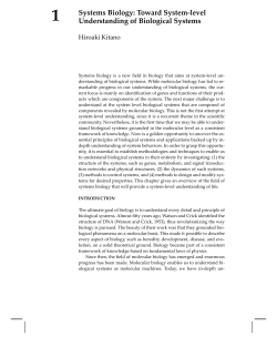 Toward System-level Understanding of Biological Systems