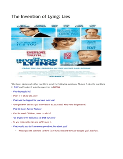 The Invention of Lying: Lies